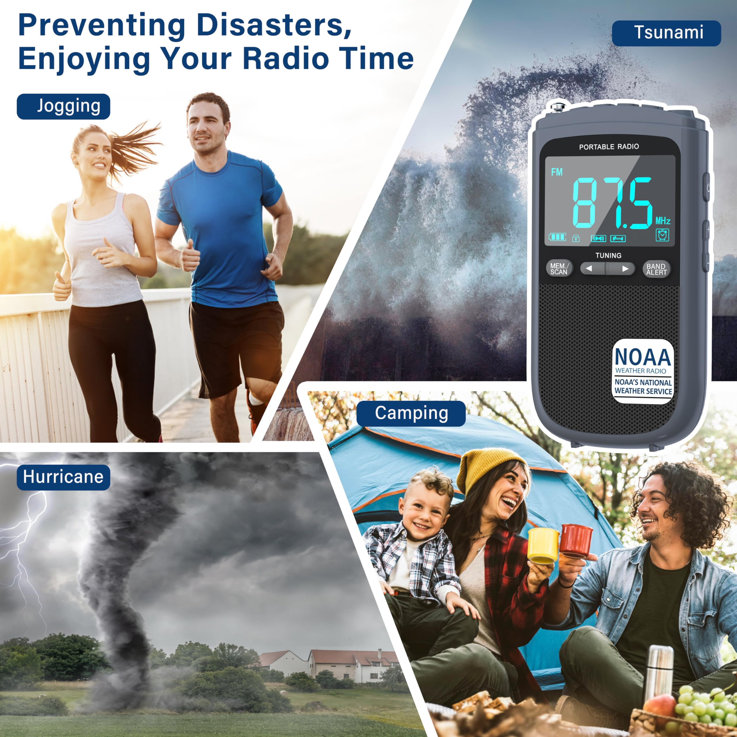 Jazmm AM FM Portable Transistor Radio with Digital Tuning photo 8