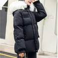 thumbnail image 4 of Lovskoo 2024 Womens Winter Coats Quilted Jacket Long Sleeve Outerwear Cotton Padded Jacket Solid Color Collared Jacket Black, 4 of 7
