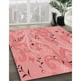 thumbnail image 3 of Ahgly Company Machine Washable Indoor Round Transitional Pastel Pink Area Rugs, 7' Round, 3 of 7