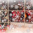 thumbnail image 3 of Calcomanías blancas de copos de nieve para ventana, pegatinas de pared de habitación para Navidad, Año Nuevo e invierno, adornos navideños para el hogar, 27 Uds., 3 of 4