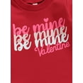 thumbnail image 6 of hirigin Baby Girls Valentine's Day Casual Romper Red Long Sleeve O Neck Letter Print Playsuit, 6 of 8