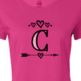 thumbnail image 4 of Inktastic Letter C Monogram Tribal Arrow Women's T-Shirt, 4 of 5