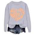 thumbnail image 2 of Meichang Chandails en Molleton pour Femmes, Chandail en Molleton de la Saint-Valentin, Chandail en Molleton Imprimé Amour Doux, Manches Longues, Col Rond, Chandails en Molleton de Vacances en Solde, 2 of 3