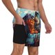 thumbnail image 2 of Balery Colorful Travel Luggage Gear Bañador para hombre, shorts de playa de secado rápido con entrepierna y forro de compresión-XX-Large, 2 of 6