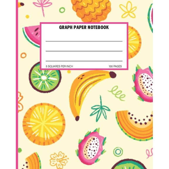 Graph Paper Notebook: Quad Ruled Grid Paper Math and Science Composition Notebook 100 Sheets 5 Squares Per Inch (Paperback)
