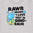 thumbnail image 4 of Inktastic Rawr Means I Love You in Dinosaur Valentine Boys or Girls Baby T-Shirt, 4 of 5