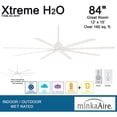 thumbnail image 3 of Minka Aire F896-84-WHF, Xtreme H2o - 84" Ceiling Fan, 3 of 9