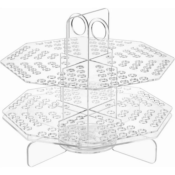 120 Slot Clear Pen Holder Acrylic Pencil Organizer 360° Rotating Marker Organizer Office Storage Supplies Holds for DIY handcrafting