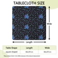 thumbnail image 2 of Black Butterfly Pattern Square Fitted Tablecloth with Elastic Edge,Square Table Cover,Washable Elastic Table Cover for Home Kitchen Party Decor 36"x36", 2 of 6