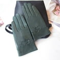 thumbnail image 3 of Womens Winter Leather Gloves Short Gloves Winter Warm Driving Gloves for Girls, 3 of 6