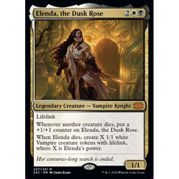 MtG Double Masters 2022 Mythic Rare Elenda, the Dusk Rose (FOIL) #207
