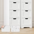 thumbnail image 6 of Homfa Bathroom Storage Cabinet, Free Standing Narrow Cabinet with 4 Drawers Entryway Storage Organizer for Living Room Bedroom, 2PCS, White, 6 of 8