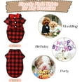 thumbnail image 4 of Plaid Dog Shirt - Cute Boy Dog Clothes and Bow Tie Combo Dog Outfit for Small Medium Large Dogs Cats Birthday Party and Holiday Photos, 4 of 7