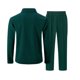 thumbnail image 5 of Ceisia Men's Slim Fit Waffle Knit 2-Piece Set Long Sleeve Zip-Up Jacket with Elastic Waist Drawstring Pants Gifts, 5 of 6