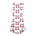 thumbnail image 3 of CCRFTGI 4th of July Dresses for Child Girls Size 8 Funny American Flag Bowknot Print Mini Dress Party V-Neck Independence Day Sleeveless Girls Dresses Summer Stylish Dresses Pink 9-10 Years, 3 of 5
