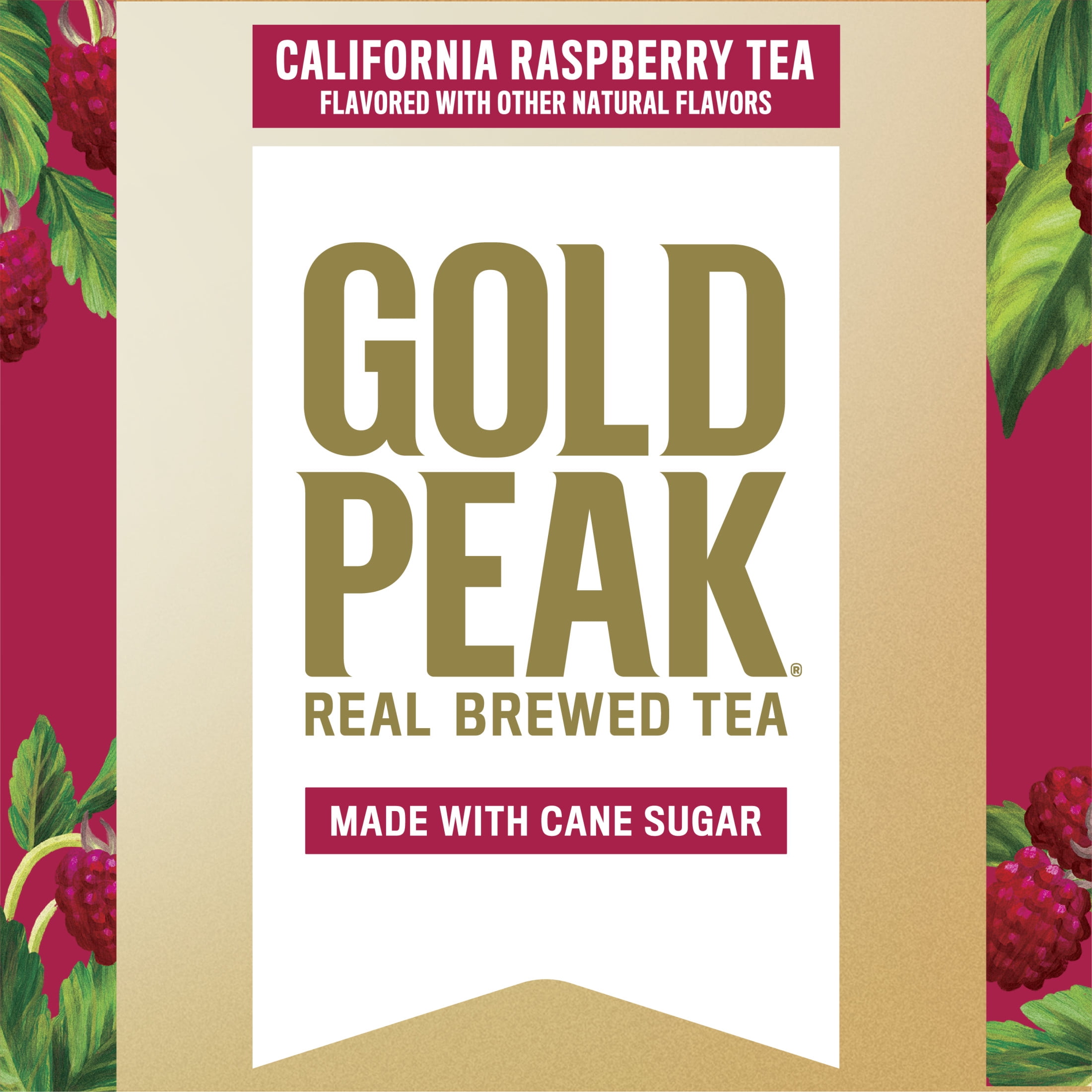 Gold Peak California Raspberry Iced Tea, Sweet Tea Bottle, 52 fl oz
