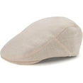 thumbnail image 2 of Classic Solid Flat Cap Newsboy Hats for Men Cabbie Driving Scally Adjustable, 2 of 6