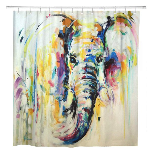 CYNLON Abstract Vintage Colorful Elephant Painting ...
