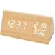 thumbnail image 1 of Reloj despertador digital, reloj de escritorio digital de madera con pantalla LED y brillo ajustable de 6 niveles, control de temperatura., 1 of 4