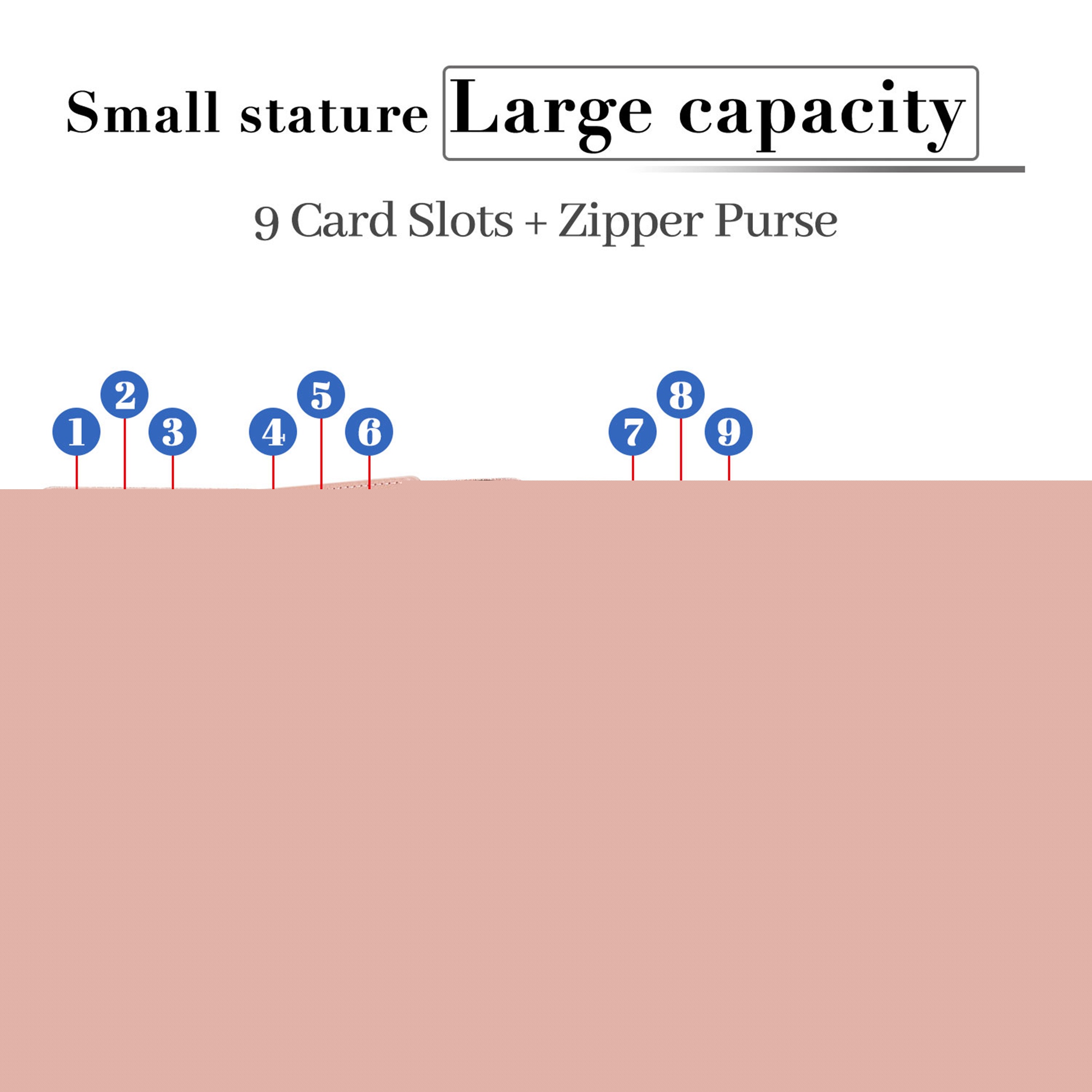 thumbnail image 3 of Dteck Galaxy S21+ Wallet Case, Bling Sparkle Glitter PU Leather Magnetic Flip Case with Credit Card Slots/Hand Strap for Samsung Galaxy S21 Plus, Rosegold, 3 of 5