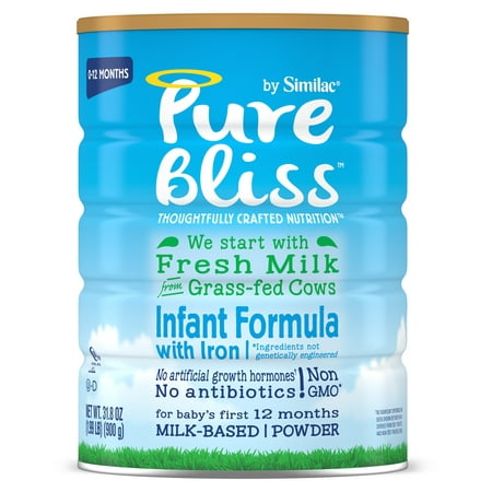 (Buy 2, Save $10) Pure Bliss by Similac Infant Formula, Starts with Fresh Milk from Grass-Fed Cows, 31.8