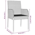 thumbnail image 4 of vidaXL 9 Piece Garden Dining Set with Cushions Black Poly Rattan, 4 of 5