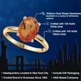 thumbnail image 2 of Gem Stone King 14K Two Tone Gold Twilight Orange Mystic Quartz Engagement Ring for Women | 2.70 Cttw | Oval 10X8MM | Gemstone Birthstone | Size 7, 2 of 6