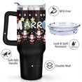 thumbnail image 3 of Christmas 40 Oz Tumbler with Handle Lid and Straw Stainless Steel Double Walled Vacuum Insulated Cup Merry Christmas Gifts Tumbler for Women Men Friends Outdoor Indoor, 3 of 6
