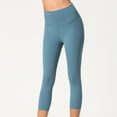 thumbnail image 2 of VERUGU Yoga Pants Women's Versatile Multi-color Fashion Tight High Waisted Capris Yoga Pants Light Blue XS, 2 of 3