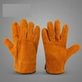thumbnail image 1 of Men Work Gloves Soft Cowhide, Hunting Driving Welding Security Protection Mechanic Glove, 1 of 5