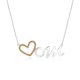 thumbnail image 1 of Collar con Colgante de Corazón Abierto JeenMata Oro Blanco 18 K Piedra Amarilla Noviembre, 1 of 2