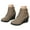Khaki, variant on Ankle Boots for Women Low Heel Wedge Comfortable Lace Up Suede Short Booties with Side Zipper