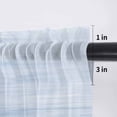 thumbnail image 5 of Navy Blue Ombre Valance Curtains for Kitchen/Living Room/Bathroom/Bedroom Window, Rod Pocket Small Topper Half Short Window Curtains Voile Sheer Scarf, Modern Abstract Art Ocean Oil Painting 54"x18", 5 of 8