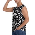 thumbnail image 3 of Fotbe Black Leopard Men's Camiseta sin Mangas Estampada para Hombres, Playera Casual para Gimnasio, Entrenamiento, Playa-3X-Large, 3 of 7