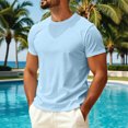 thumbnail image 2 of Trgacdwlo Men's Ice Silk Running Shirts Crew Neck Mens Shirts Short Sleeve Quick Dry Cooling Summer Mens Workout Shirts Light Blue XXL, 2 of 6