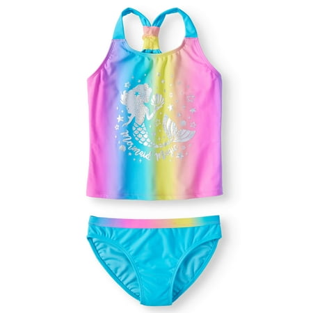 Mermaid Foil Tankini Swimsuit (Little Girls, Big Girls & Big Girls