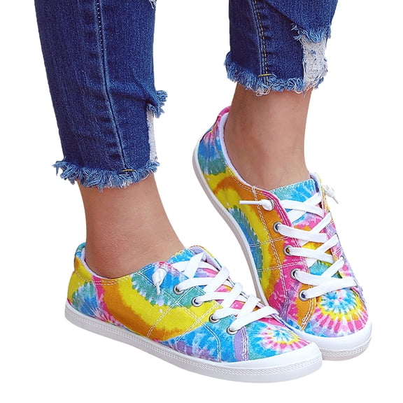 2026 ! Clothes under $5 asdoklhq Womens Casual Shoes,Low-cut Canvas Shoes One-foot Lazy Korean Version Student Casual Flat Shoes