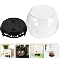 UPOUART Transparent Glass Fish Bowl for Home Decor and Desk Use, Small Aquarium Tank for , Betta, and Aquatic Pets