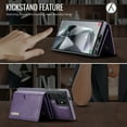 thumbnail image 2 of ELEHOLD Case for Samsung Galaxy S25 Ultra, Magnetic 2 in 1 Detachable Leather Wallet Case with Card Holder & Stand,Purple, 2 of 10