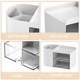 thumbnail image 5 of Office Desk Organizer with Drawer, Office Supplies and Desk Accessories,Pen Storage Box (White), 5 of 6