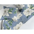 thumbnail image 2 of Flower Bed Runner Set, Watercolor Summer Floral Print with Garden Blossoms Foliage Pattern, Decorative Bedding Scarf & 2 Pillow Shams for Hotels Homes, Queen, Ceil Blue Green and Cream, by Ambesonne, 2 of 3