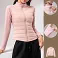 thumbnail image 4 of JOANKDMI Fleece Lined Jacket for Teen Girls 11 12 Thermal Warm Quilted Winter Lightweight Puffer Coat Stand Collar Long Sleeve Full Zipper Fall Cold Weather Outdoor Jackets, 4 of 7