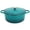 Teal, variant on MegaChef 6.35 Quart Round Enameled Cast Iron Dutch Oven with Self Basting Lid in Dark Blue