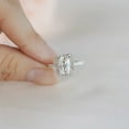 thumbnail image 3 of Cora Jewellery 2.5CT Radiant Moissanite Halo Engagement Ring For Women, 18K Rose Gold, 3 of 6