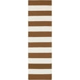 thumbnail image 4 of Hauteloom Waquoit Wool Hallway, Kitchen Runner Rug - Solid & Striped - Ivory, Dark Red - 2'6" x 8', 4 of 4