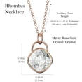 thumbnail image 3 of Collar para Mujer con Cristal Fino Swarovski en forma de Rombo– Bañado en Oro Rosa 14k- Collar Elegante y Brillante-Collares de Mujer de Moda- Joyería para Mujer de Moda- Regalo especial Ortiz Espinosa Temporada, 3 of 5