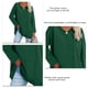 thumbnail image 5 of Blusa de mujer Camisa de manga larga Jersey de color puro Cuello en V Dobladillo suelto Diseño casual, 5 of 6