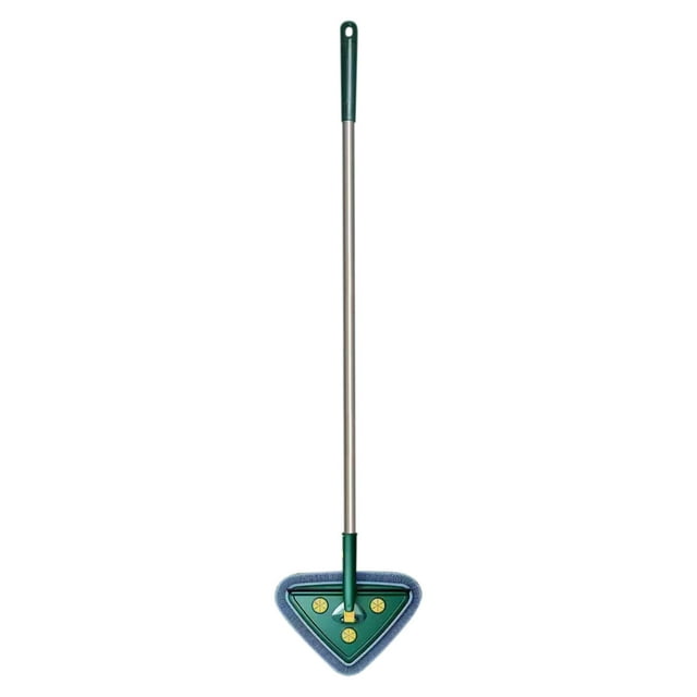S Triangular Mop With Rotating Head, Stainless Steel Handle, Wall & Ceiling Cleaning Tool For Glass, Floor, Household Use, 39.3X11X9.06In 0.84Lb