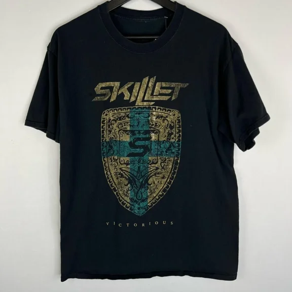 RARE Skillet Band Victorious Album Heavy Cotton Black Unisex All Size Shirt AG259