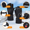 thumbnail image 5 of SNOW DEER Heated Mittens for Men and Women, Rechargeable Heated Gloves with Touchscreen 7.4V 2200mAh Battery Waterproof Ski Gloves for Skiing Snowboarding Camping Hiking, 5 of 9